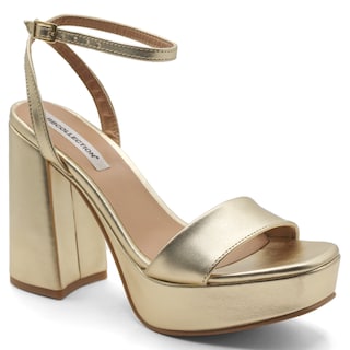 Foto 1 | Sandalia con Tacón Rbcollection Doradas para Mujer