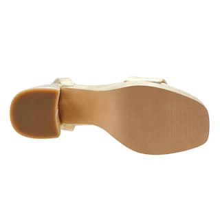Foto 6 | Sandalia con Tacón Rbcollection Doradas para Mujer
