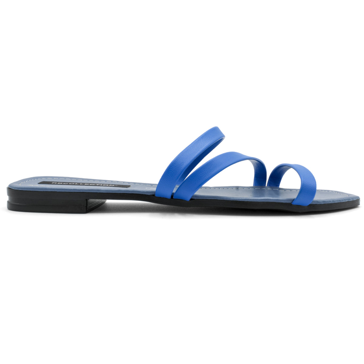 Foto 3 pulgar | Sandalias de Piso Rbcollection Exterior Piel Sintética Azules para Mujer