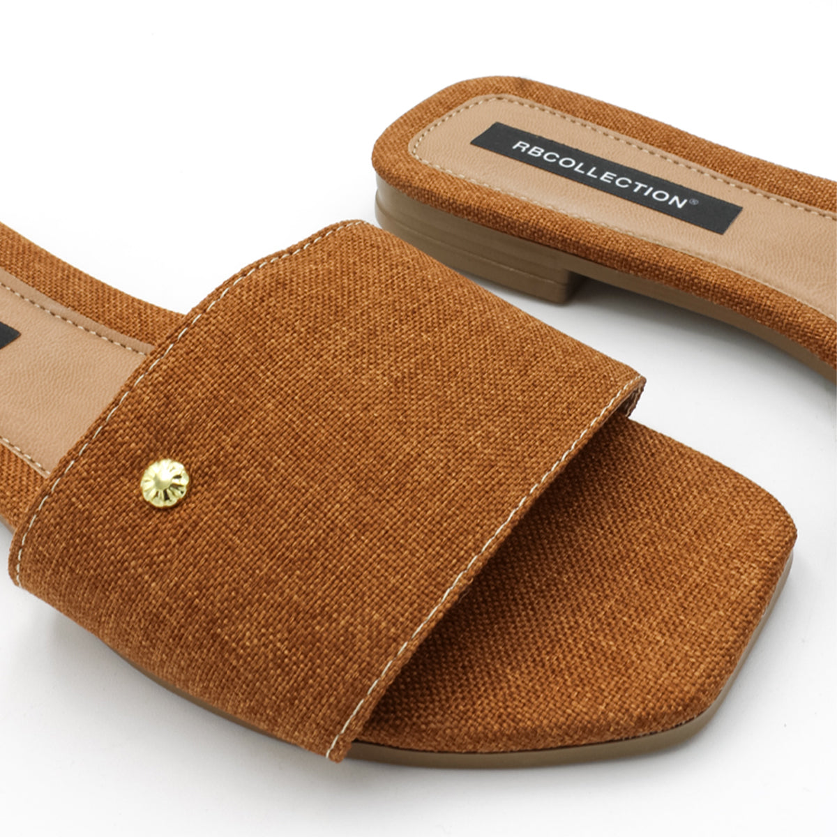 Foto 7 pulgar | Sandalias de Piso Rbcollection Exterior Textil Azules para Mujer