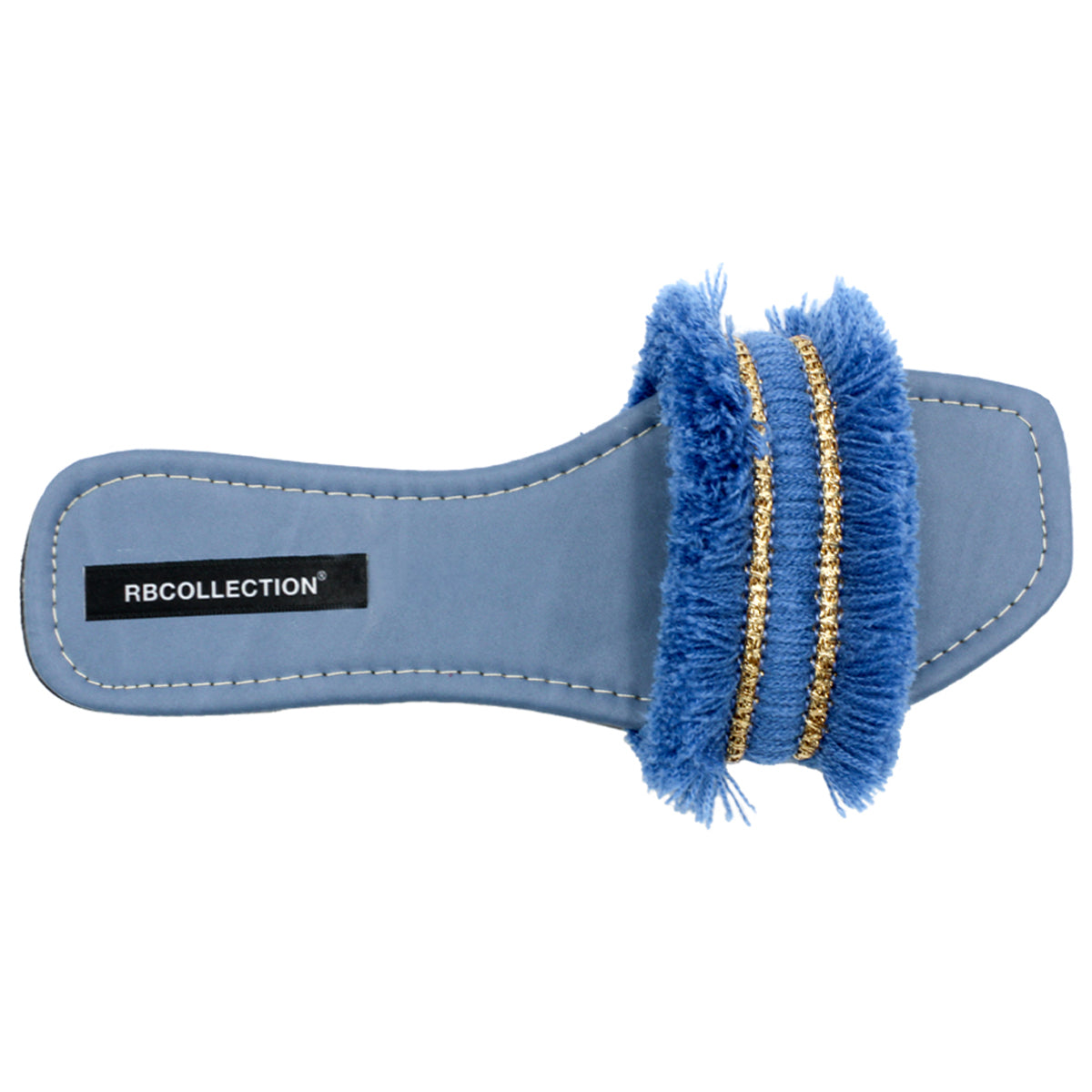 Foto 4 pulgar | Sandalias de Piso Rbcollection Textil Color Azul para Mujer