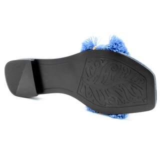 Foto 4 | Sandalias de Piso Rbcollection Textil Color Azul para Mujer