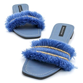 Foto 5 | Sandalias de Piso Rbcollection Textil Color Azul para Mujer
