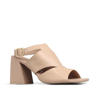 Foto 2 | Sandalias de Tacón Mada Color Beige para Mujer