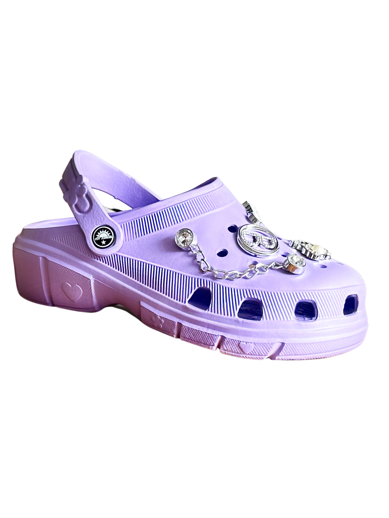 Sandalia Con Charms Antideslizante Sand-1026  Lila Duraderas