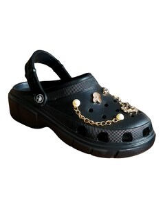 Foto 1 | Sandalia Con Charms Antideslizante Sand-1026 Negro Duraderas