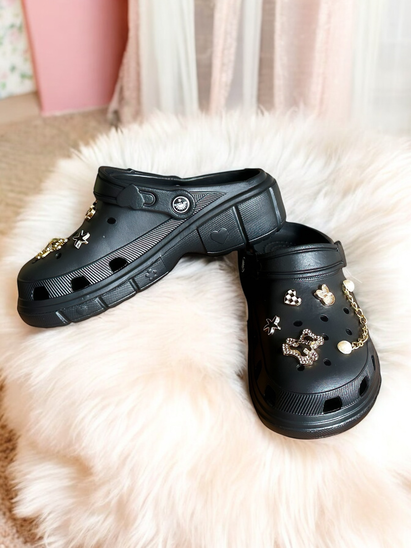 Foto 3 pulgar | Sandalia Con Charms Antideslizante Sand-1026 Negro Duraderas