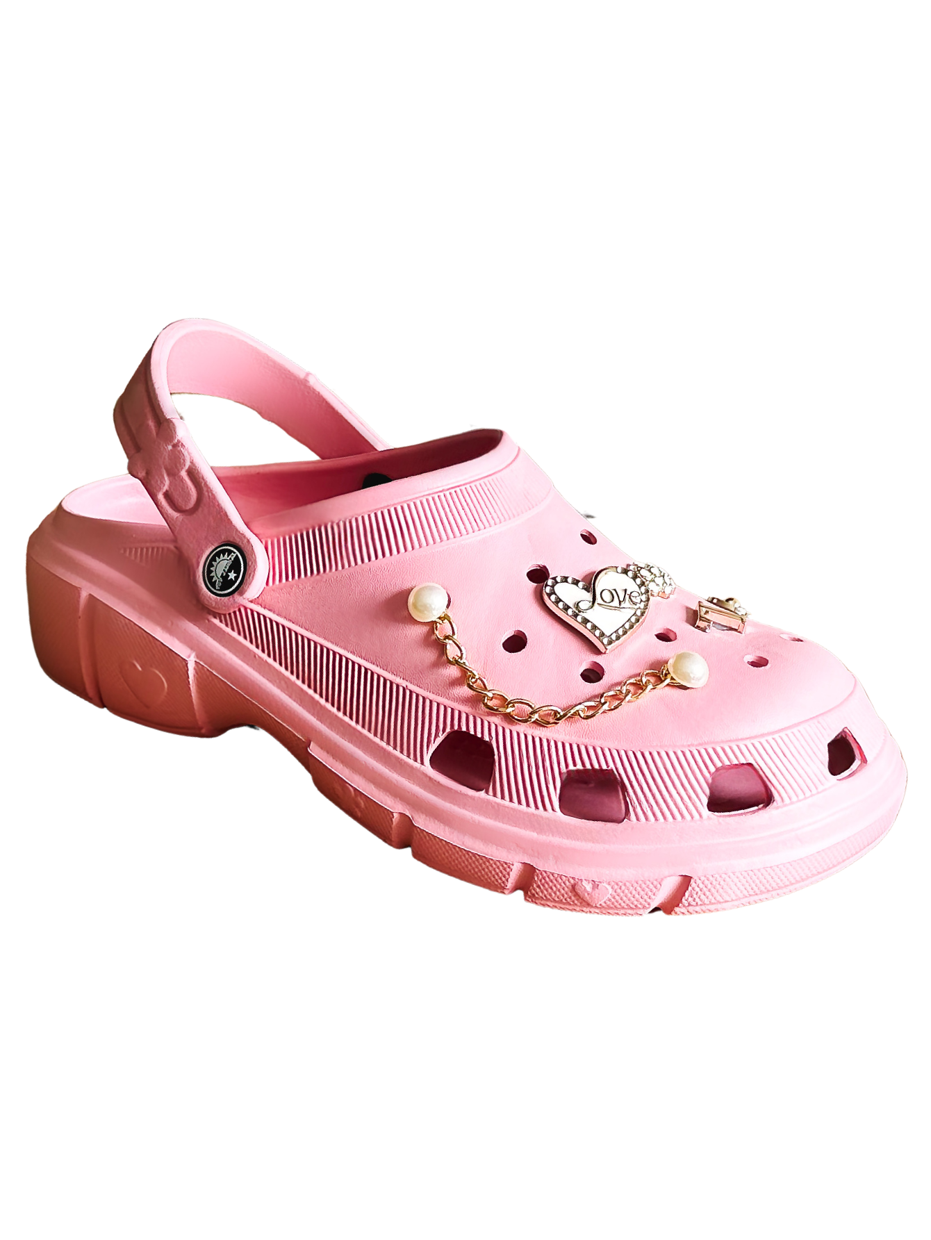 Foto 1 | Sandalia Con Charms Antideslizante Sand-1026 Rosa Duraderas