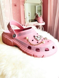 Foto 4 | Sandalia Con Charms Antideslizante Sand-1026 Rosa Duraderas