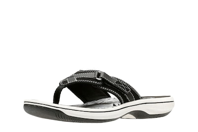 Foto 1 | Sandalias Clarks Breeze Sea Negras Sintéticas para Mujer - Venta Internacional
