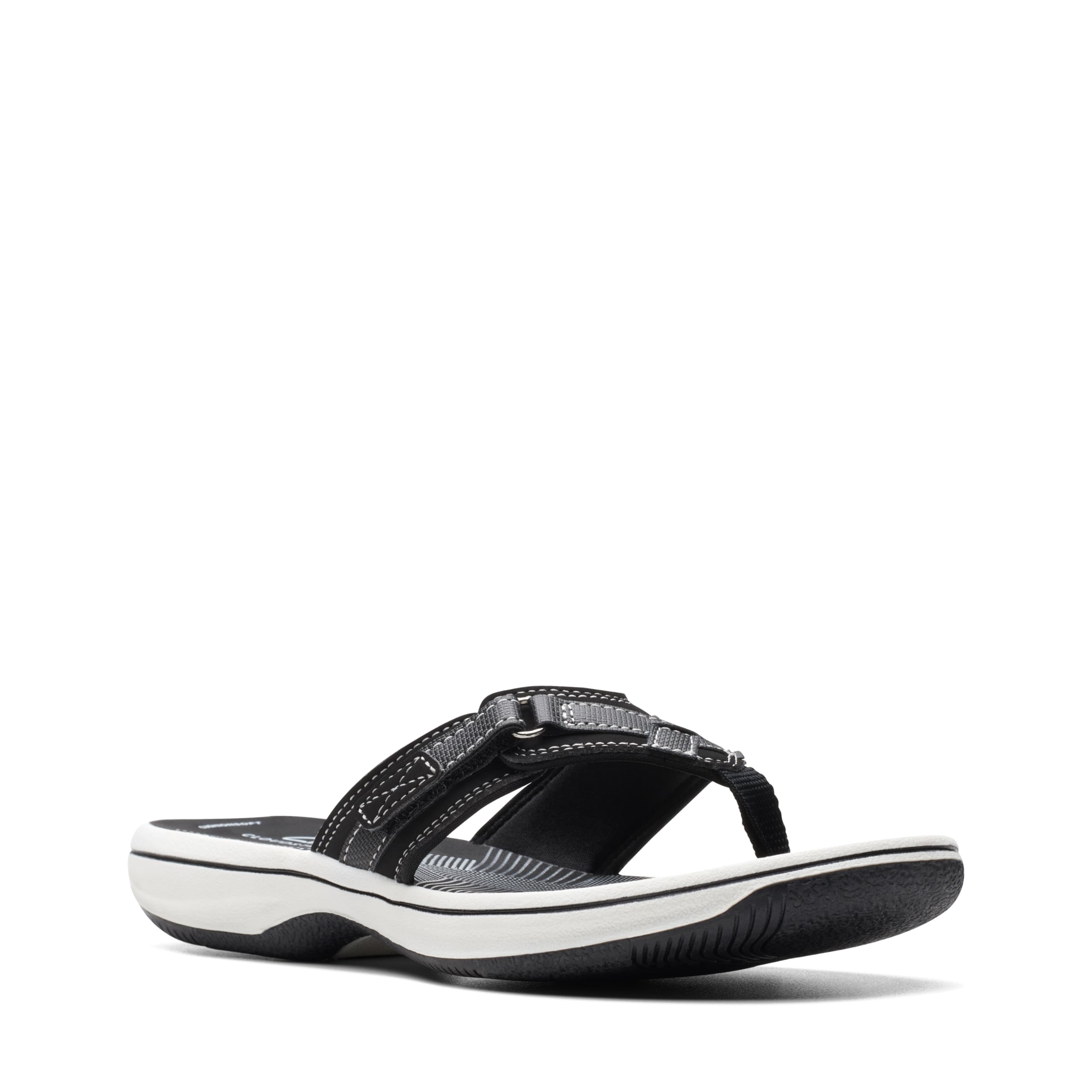 Foto 4 pulgar | Chanclas Clarks Breeze Sea Para Mujer, Negras, Sintéticas - Venta Internacional.