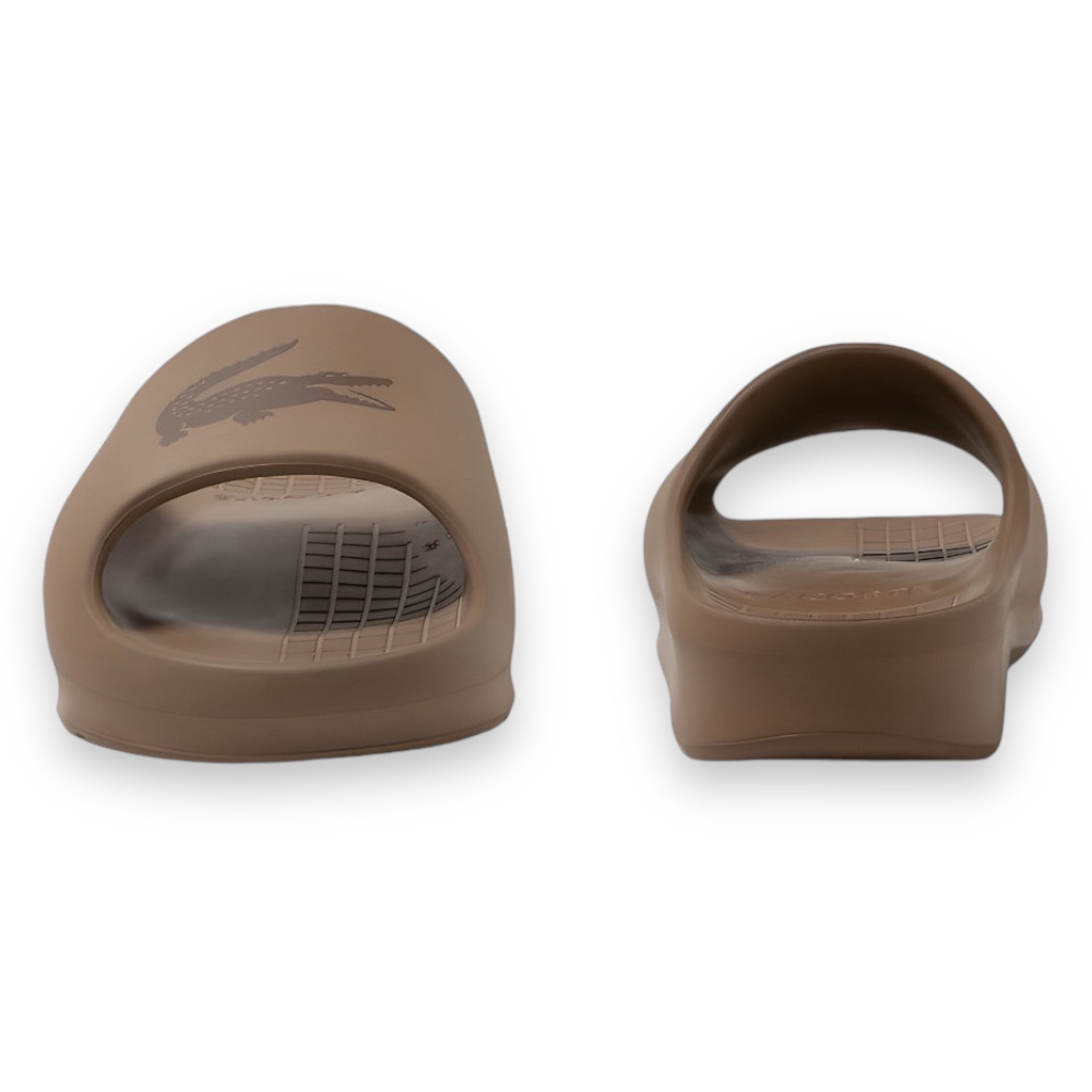 Foto 6 pulgar | Sandalia Lacoste Serve Slide Brown Dark Mujer 745cfa0028267