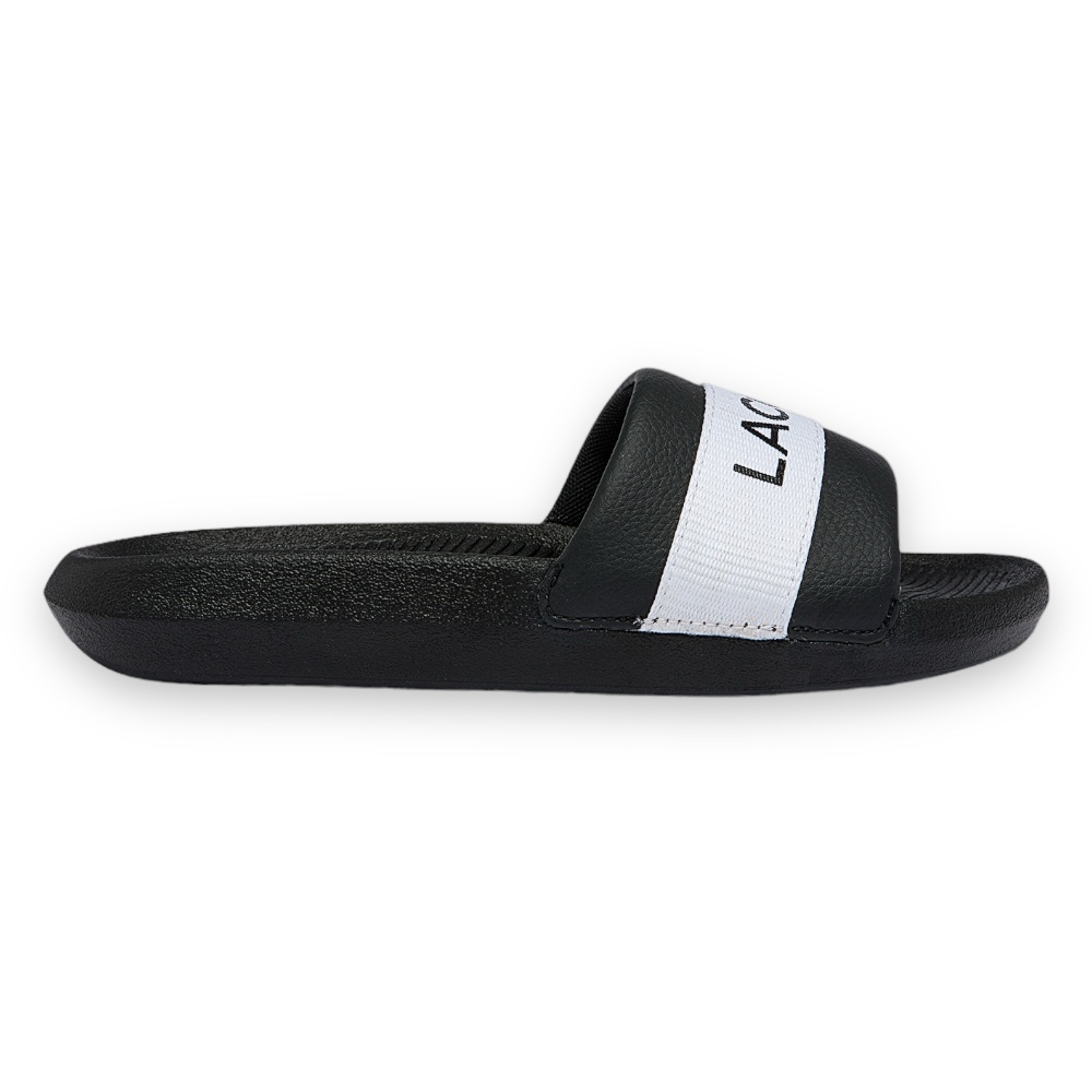 Foto 2 pulgar | Sandalia Lacoste Negro Con Blanco Logo ''lacoste Letters'' Mujer 741cfa0011312