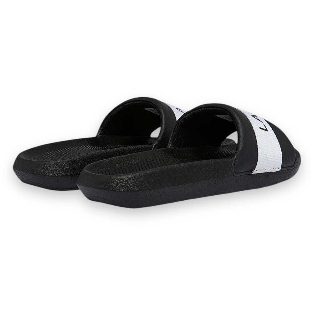 Foto 4 pulgar | Sandalia Lacoste Negro Con Blanco Logo ''lacoste Letters'' Mujer 741cfa0011312