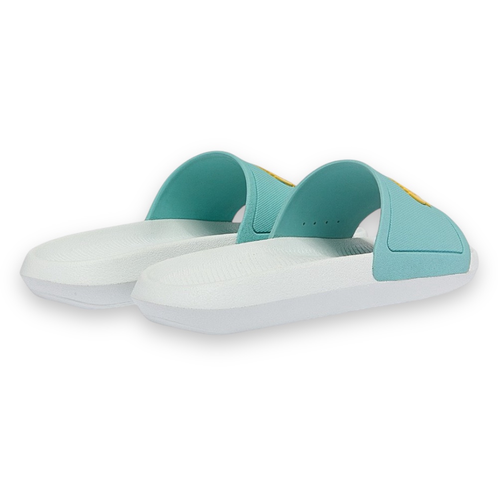 Foto 4 pulgar | Sandalia Lacoste Croc Slide Blanco Con Verde Turquesa Y Amarillo Mujer 43cfa0041mx_9a4