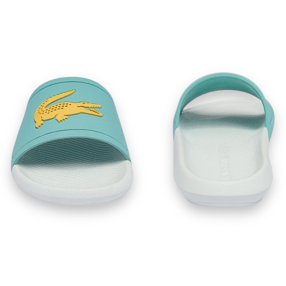 Foto 6 pulgar | Sandalia Lacoste Croc Slide Blanco Con Verde Turquesa Y Amarillo Mujer 43cfa0041mx_9a4