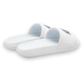 Foto 3 | Sandalia Lacoste Croco Slide Blanca Con Logo L Para Mujer 744cfa0007082
