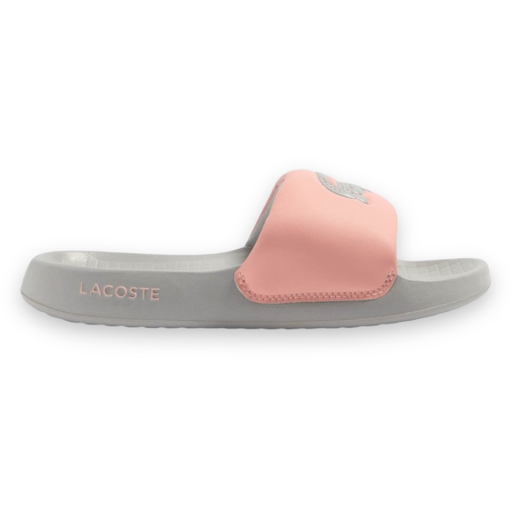 Sandalia Lacoste Serve Slide Gris Con Rosa Mujer 746cfa002616c