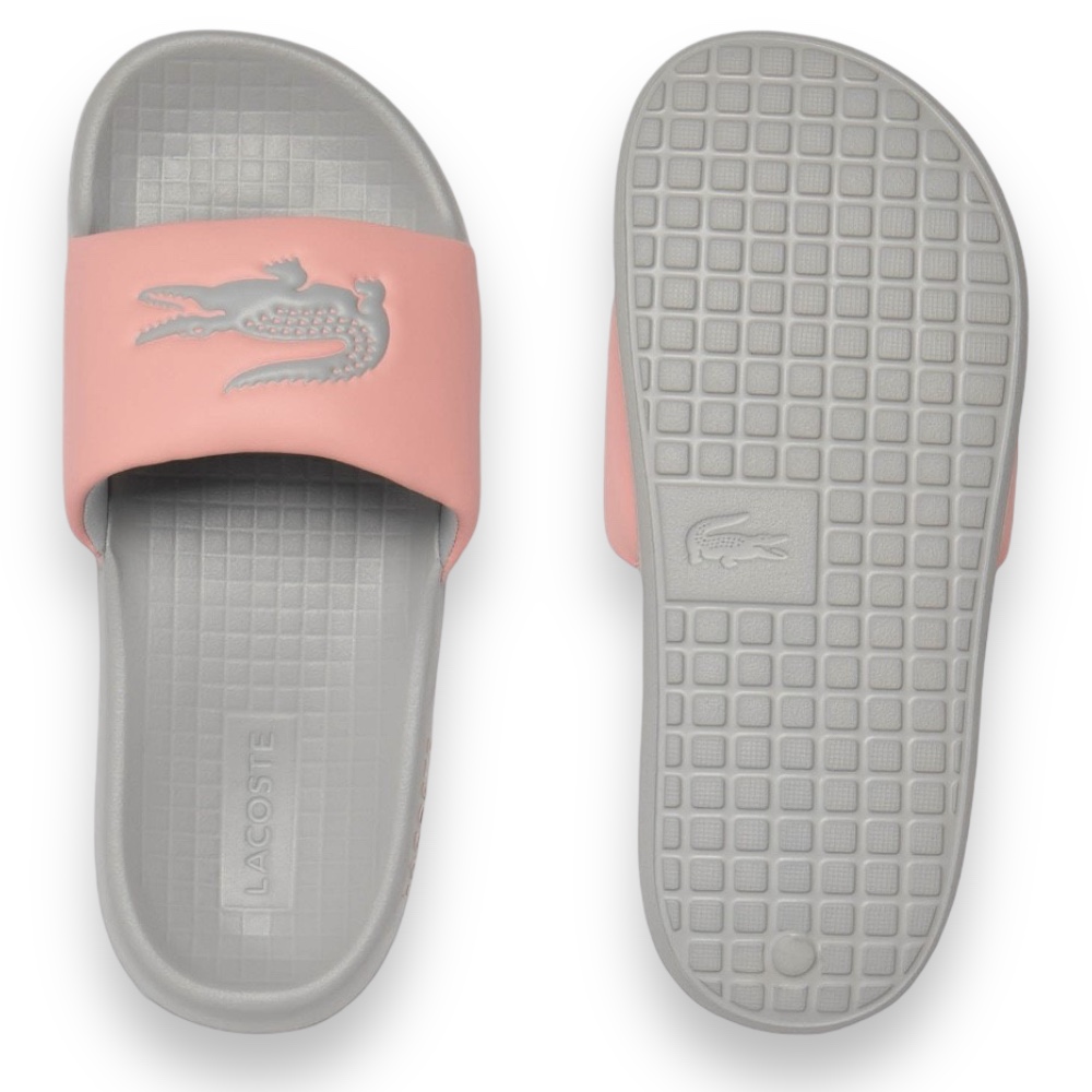 Foto 5 pulgar | Sandalia Lacoste Serve Slide Gris Con Rosa Mujer 746cfa002616c