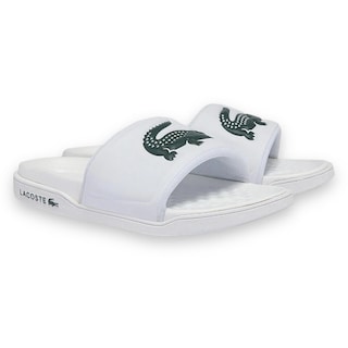 Foto 2 | Sandalia Lacoste Croco Dualiste Blanca Con Verde Oscuro De Descanso Mujer 743cfa00401r5