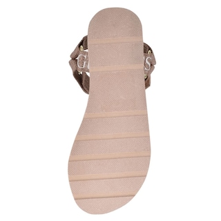 Foto 5 | Sandalia con Cuña Guess Avin Oro Rosa para Mujer - Venta Internacional