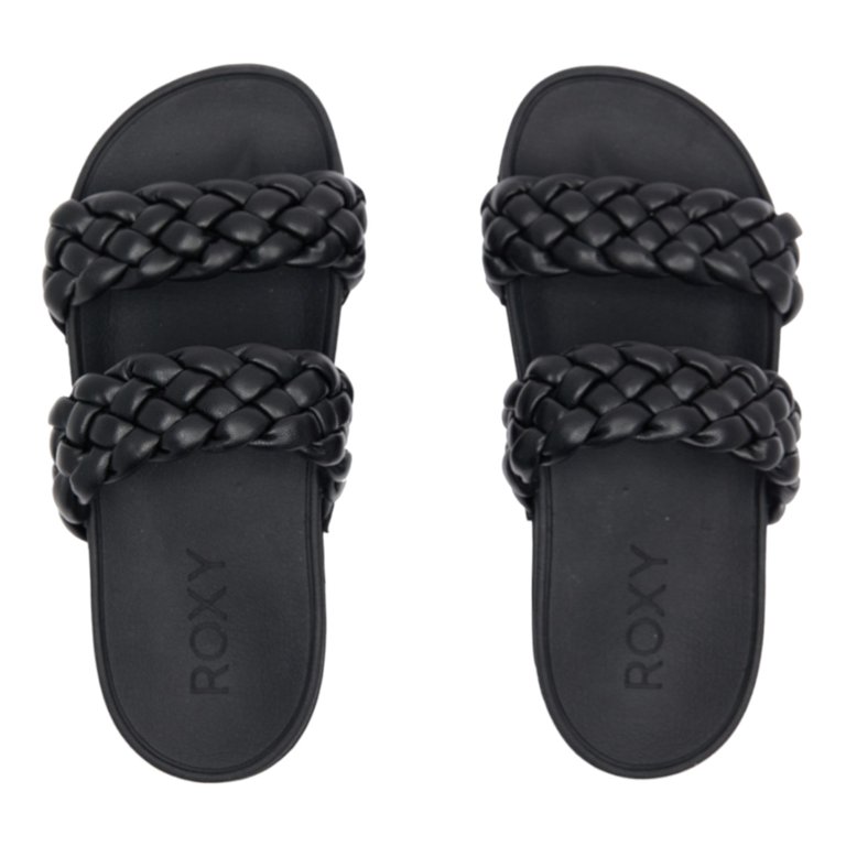 Foto 2 pulgar | Sandalias Roxy Slippy Para Mujer Color Negro Modelo Arjl101088blk