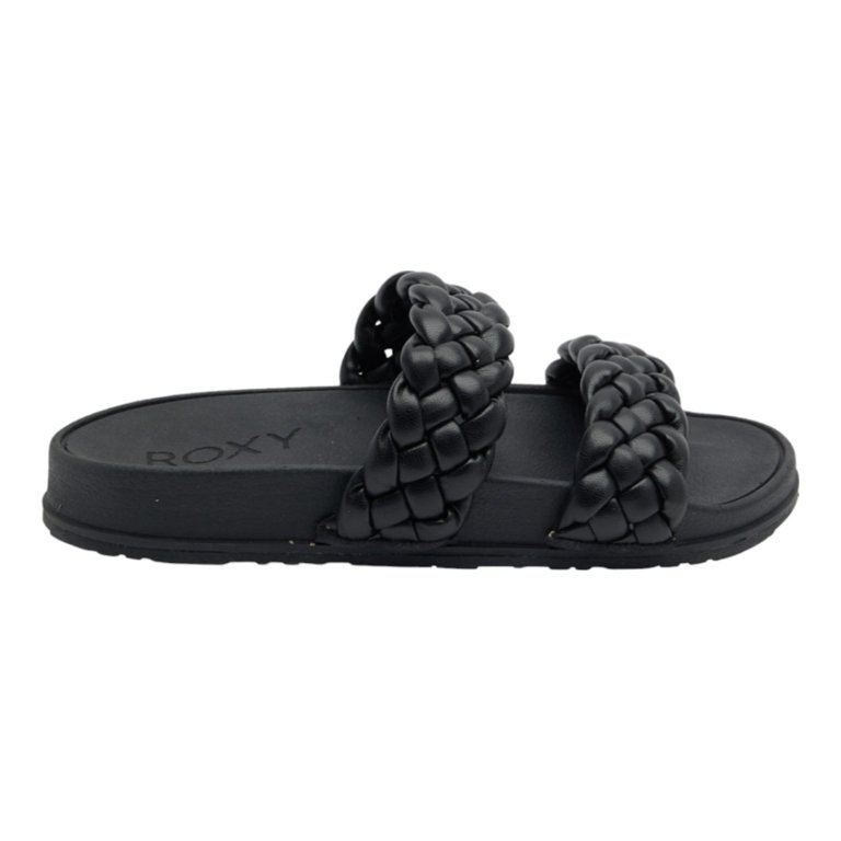 Foto 3 pulgar | Sandalias Roxy Slippy Para Mujer Color Negro Modelo Arjl101088blk