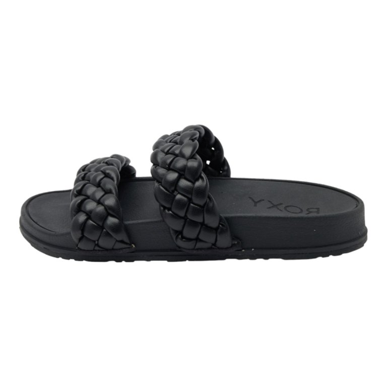 Foto 4 pulgar | Sandalias Roxy Slippy Para Mujer Color Negro Modelo Arjl101088blk