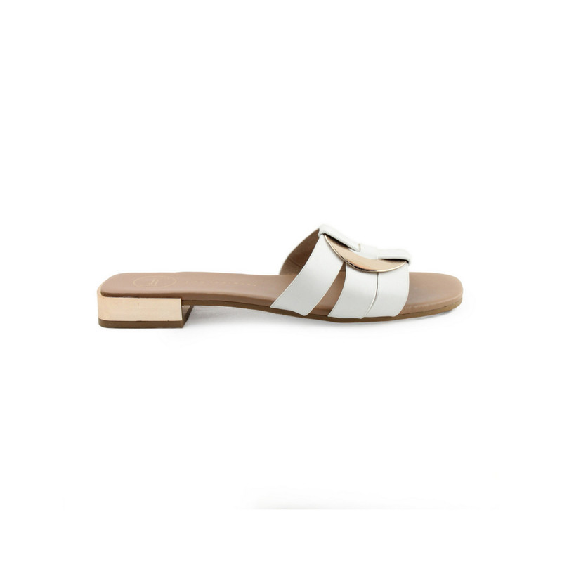 Foto 3 pulgar | Sandalia Lob Footwear Pu Blanco para Mujer