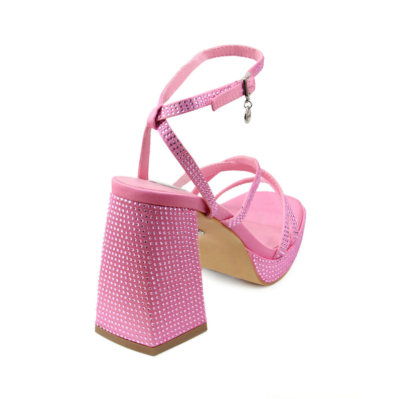 Foto 4 pulgar | Sandalia Lob Footwear Satin Rosa para Mujer