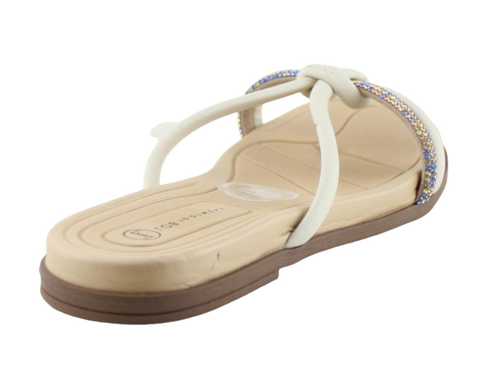 Foto 4 pulgar | Sandalia Para Mujer Lob Footwear Pele Strech Blanco 86804742