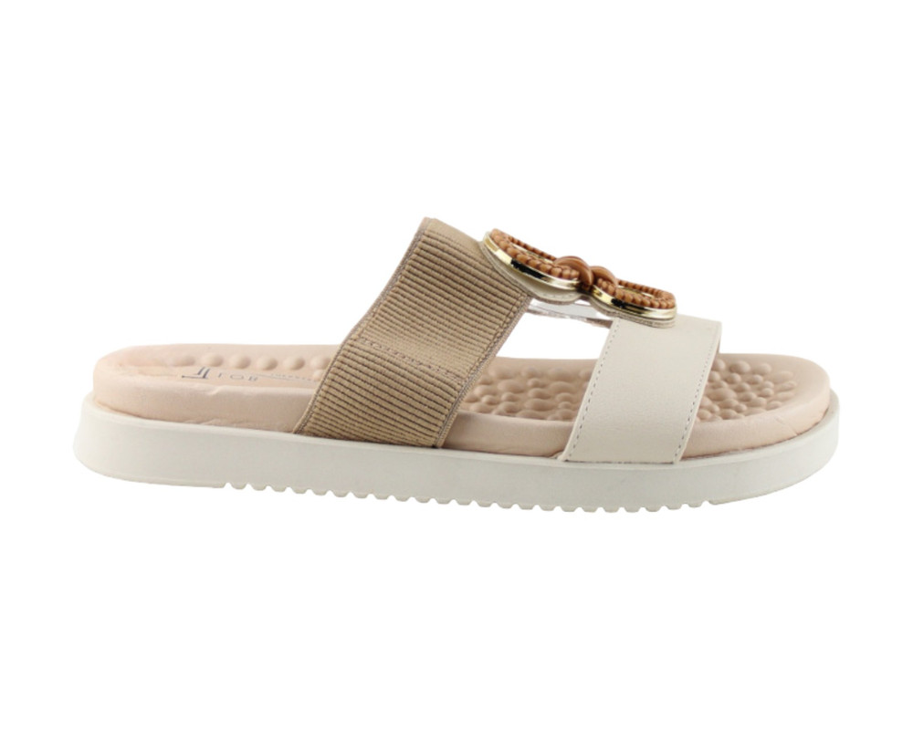 Foto 2 | Sandalia Para Mujer Lob Footwear Elastico/napa Floather Café 86804733