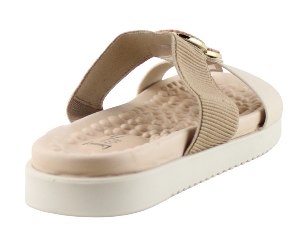 Foto 4 pulgar | Sandalia Para Mujer Lob Footwear Elastico/napa Floather Café 86804733