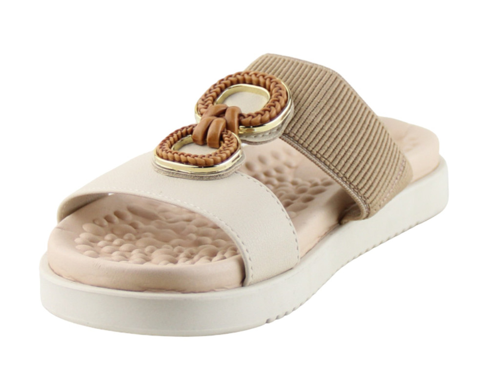 Foto 7 pulgar | Sandalia Para Mujer Lob Footwear Elastico/napa Floather Café 86804733