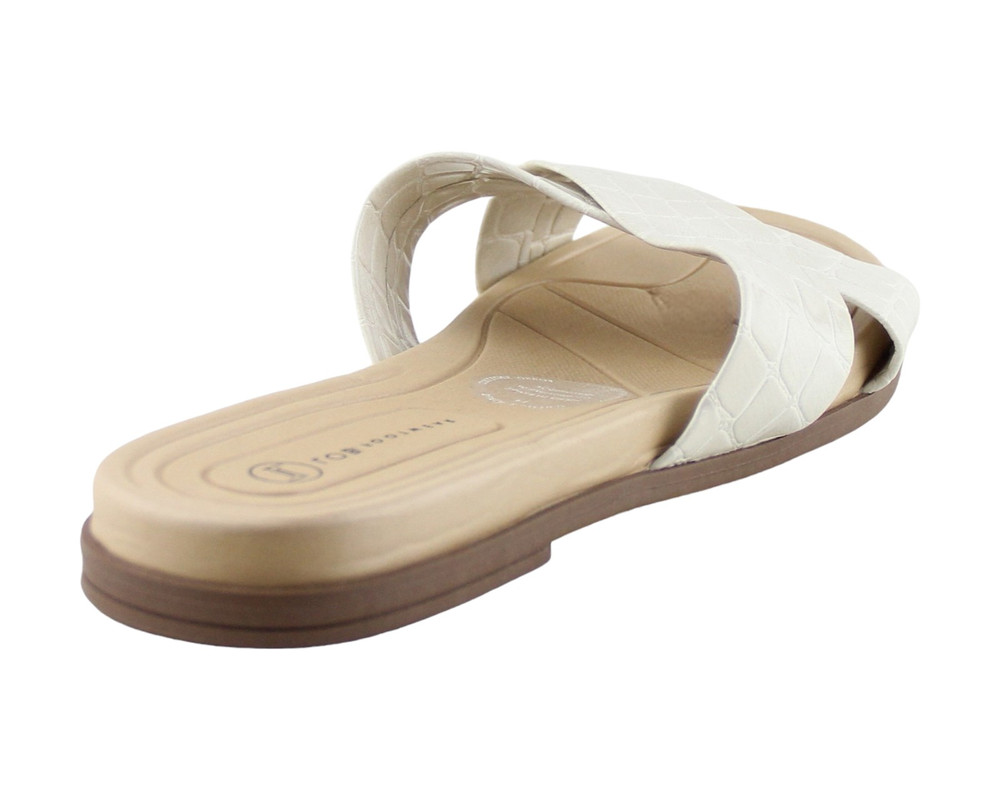 Foto 4 pulgar | Sandalia Para Mujer Lob Footwear Napa Croco Madrid Blanco 86804727