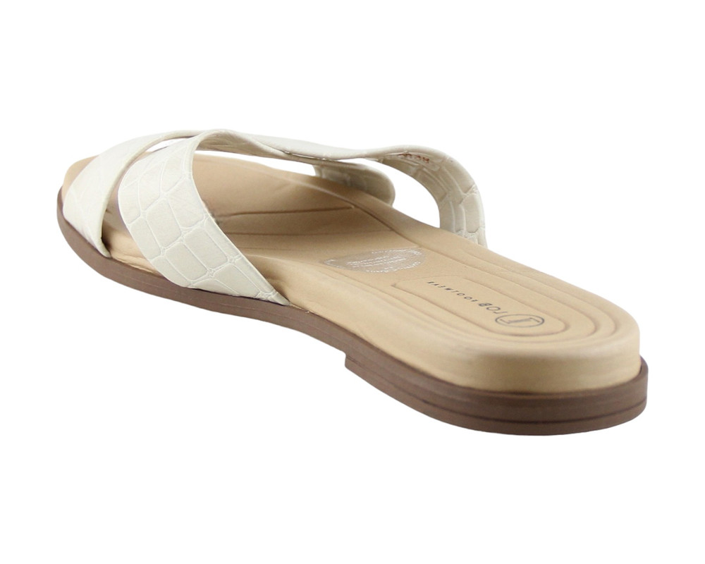 Foto 5 pulgar | Sandalia Para Mujer Lob Footwear Napa Croco Madrid Blanco 86804727