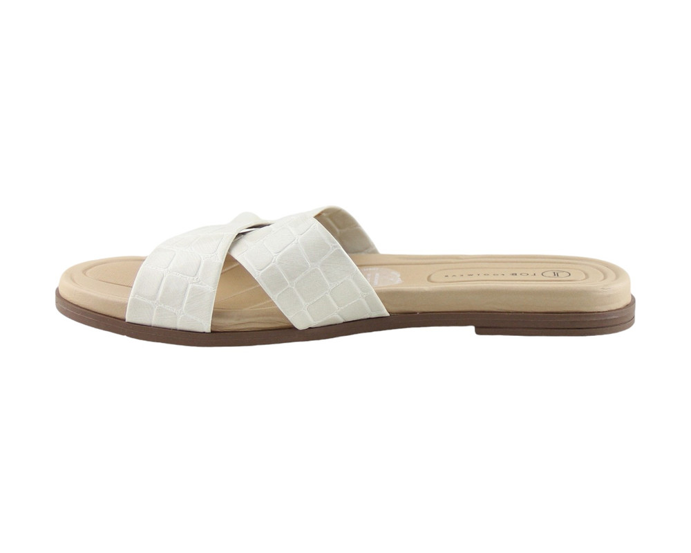 Foto 6 pulgar | Sandalia Para Mujer Lob Footwear Napa Croco Madrid Blanco 86804727