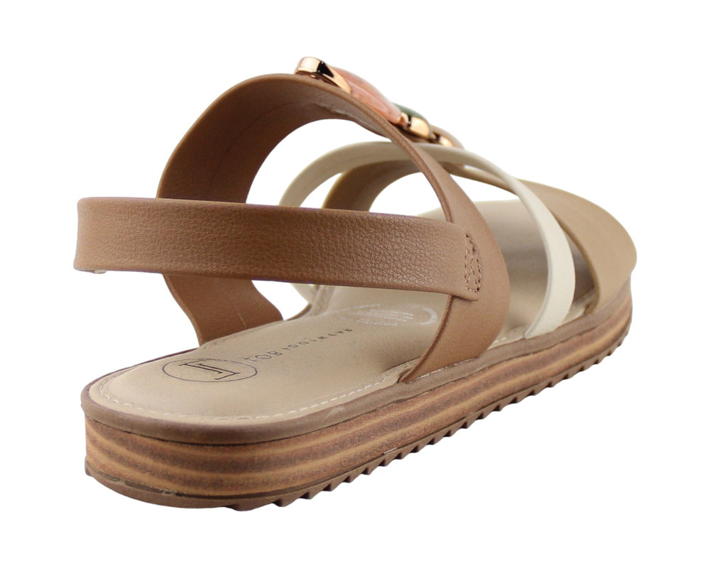 Foto 4 pulgar | Sandalia Para Mujer Lob Footwear Napa Floather Café 86804725