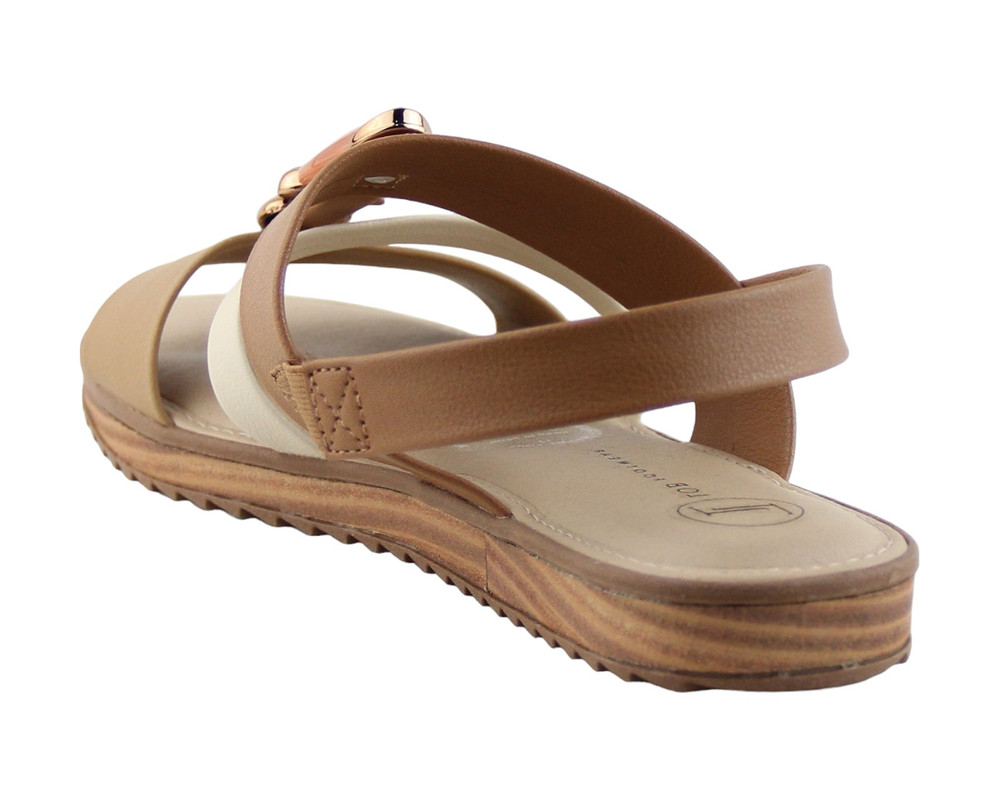 Foto 5 pulgar | Sandalia Para Mujer Lob Footwear Napa Floather Café 86804725