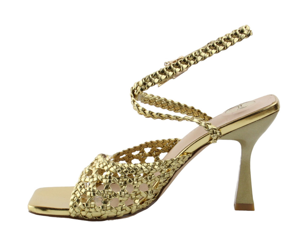 Foto 5 | Sandalia Para Mujer Lob Footwear Pu Oro 92904097