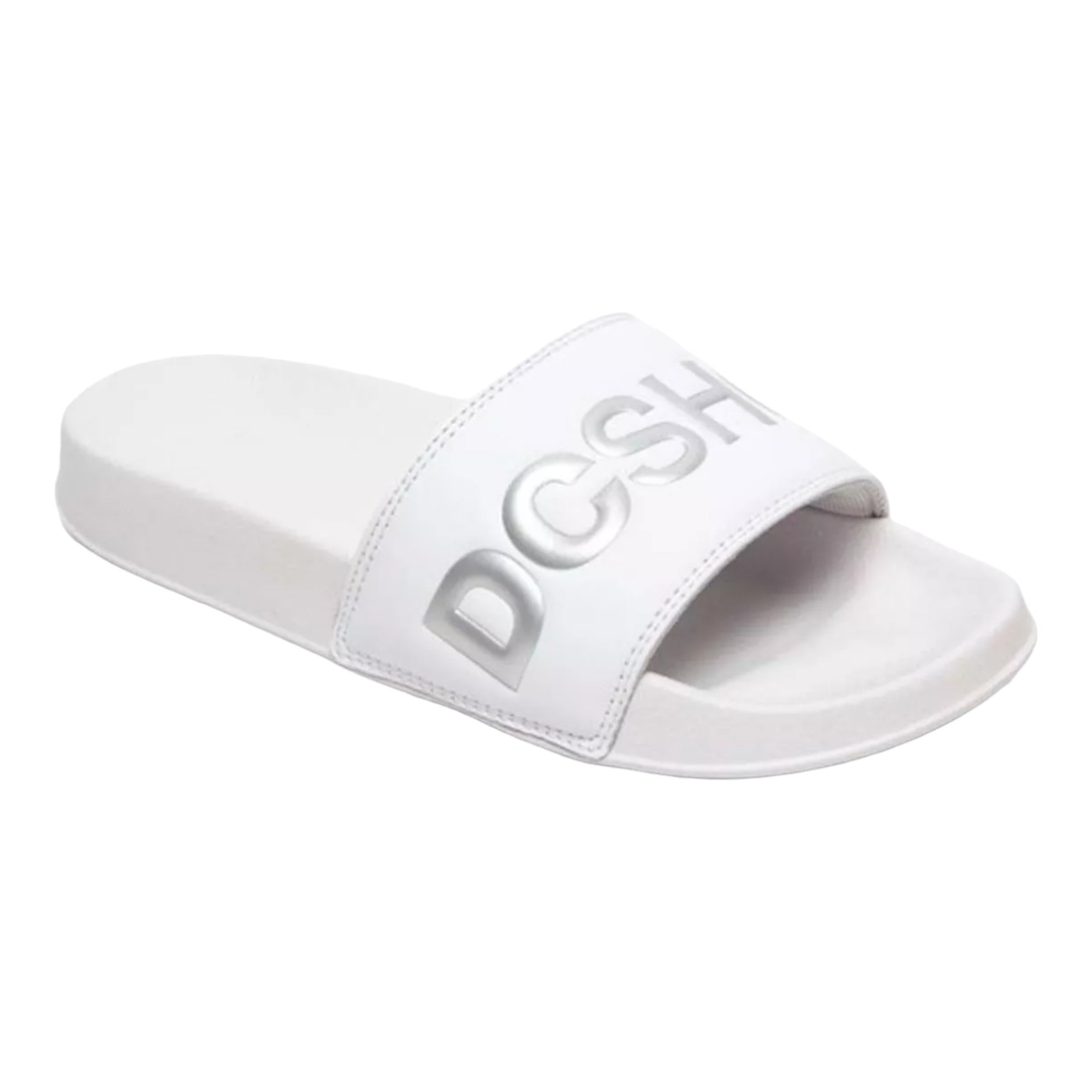 Foto 3 pulgar | Sandalias Dc Shoes Slide Color Blanco Mujer Modelo Adjl100036ws4