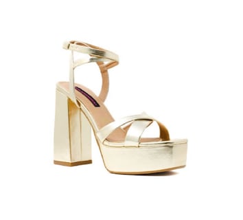Foto 1 | Sandalia Salamandra Strech Platina Formales para Mujer