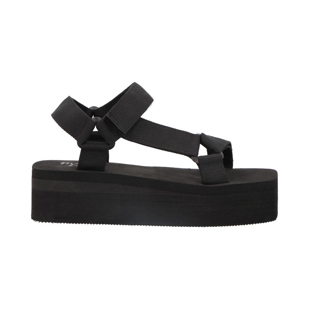 Sandalia Mujer Huarache Mama Lola Casual Plataforma Negro