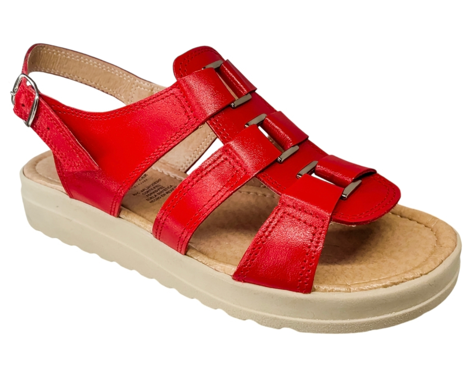 Foto 2 pulgar | Sandalias Mujer Casuales Piel Vacuno De Broche Versatil