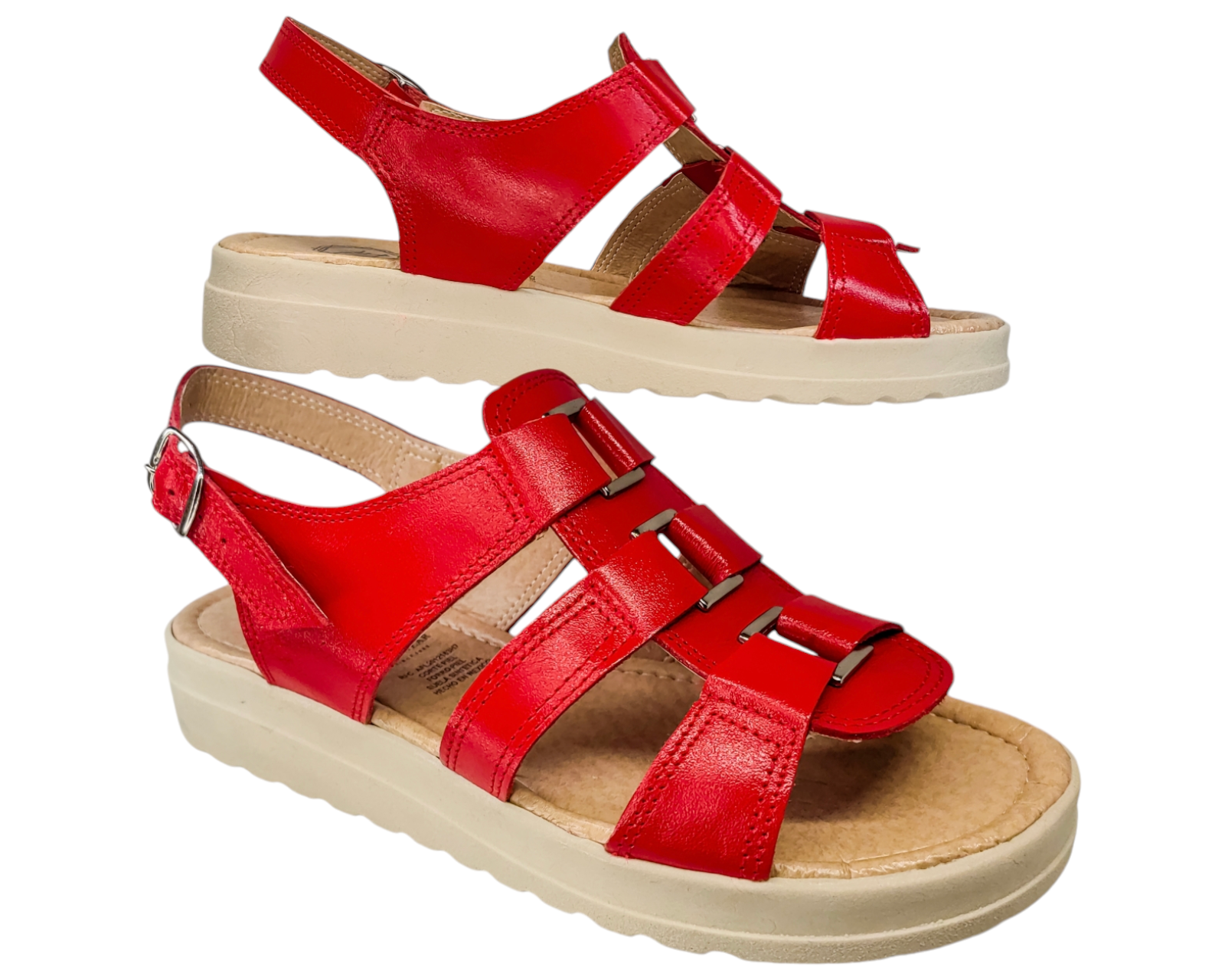Foto 3 pulgar | Sandalias Mujer Casuales Piel Vacuno De Broche Versatil