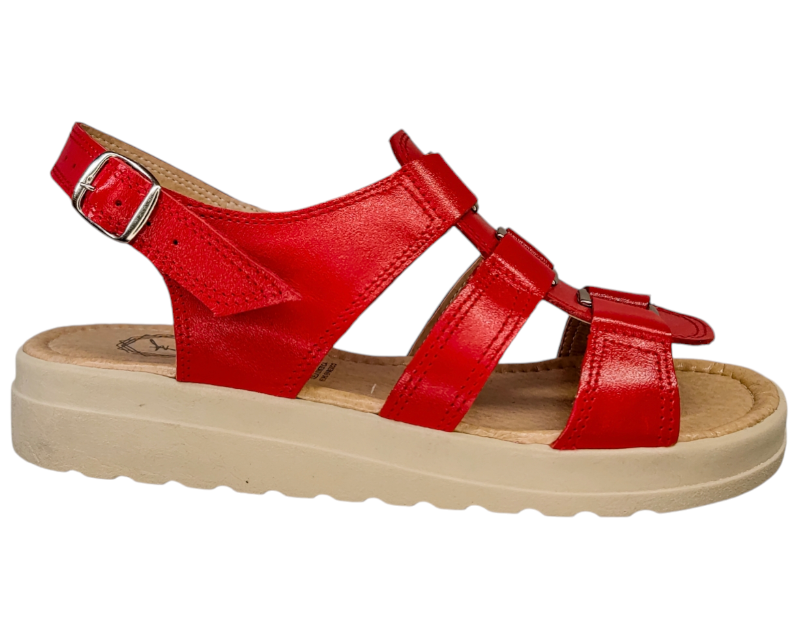 Foto 4 pulgar | Sandalias Mujer Casuales Piel Vacuno De Broche Versatil