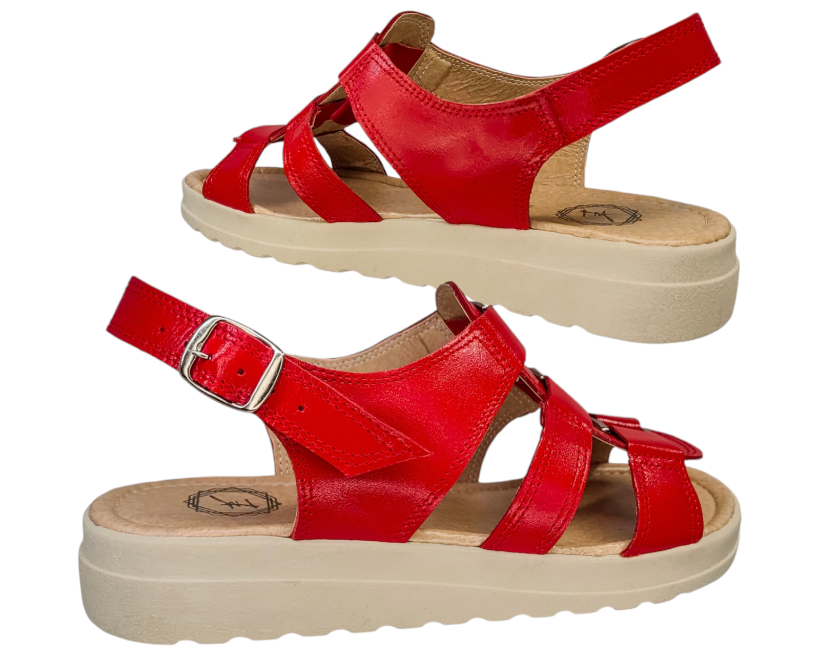 Foto 6 pulgar | Sandalias Mujer Casuales Piel Vacuno De Broche Versatil