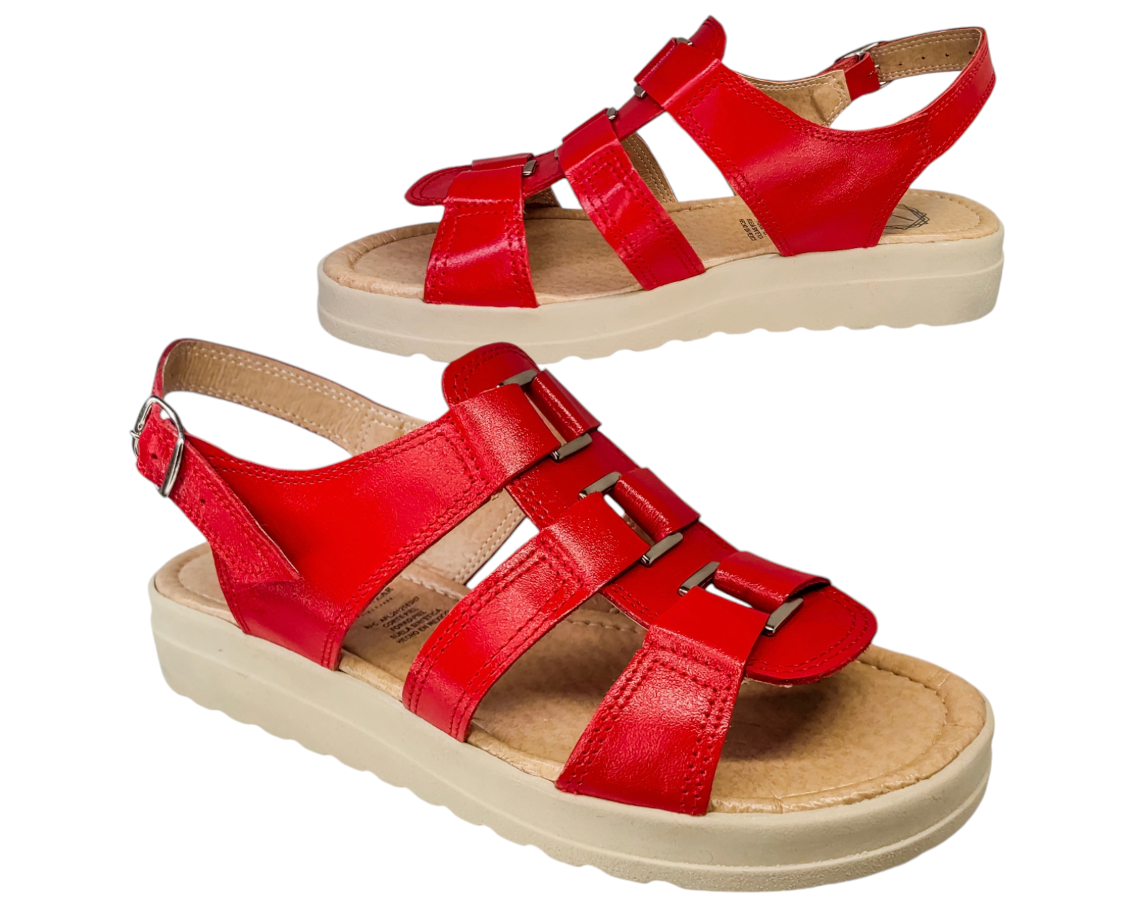 Foto 7 pulgar | Sandalias Mujer Casuales Piel Vacuno De Broche Versatil