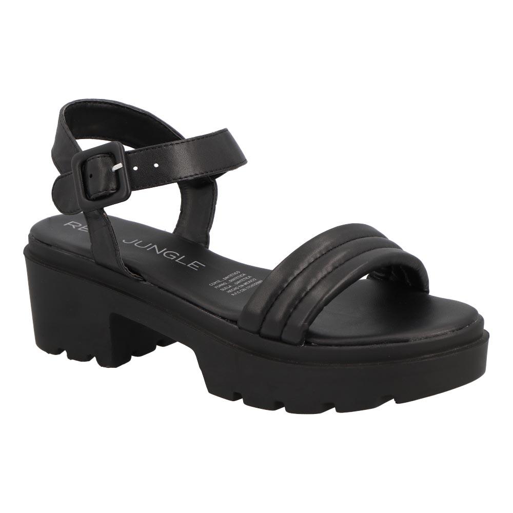 Foto 1 | Sandalia Real Jungle Mujer Casual Resistente Verano Calor Primavera Negro