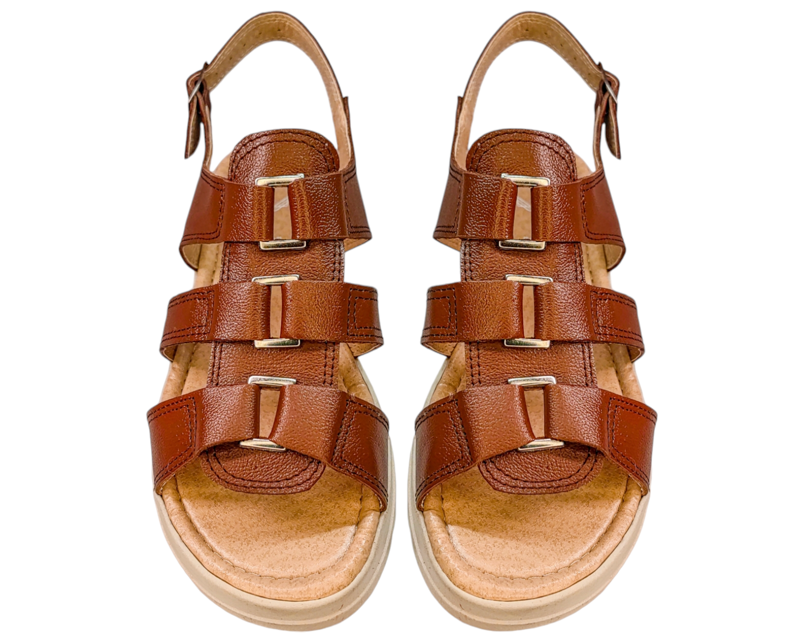Foto 6 pulgar | Sandalias Mujer Casuales Piel Vacuno De Broche Versatil